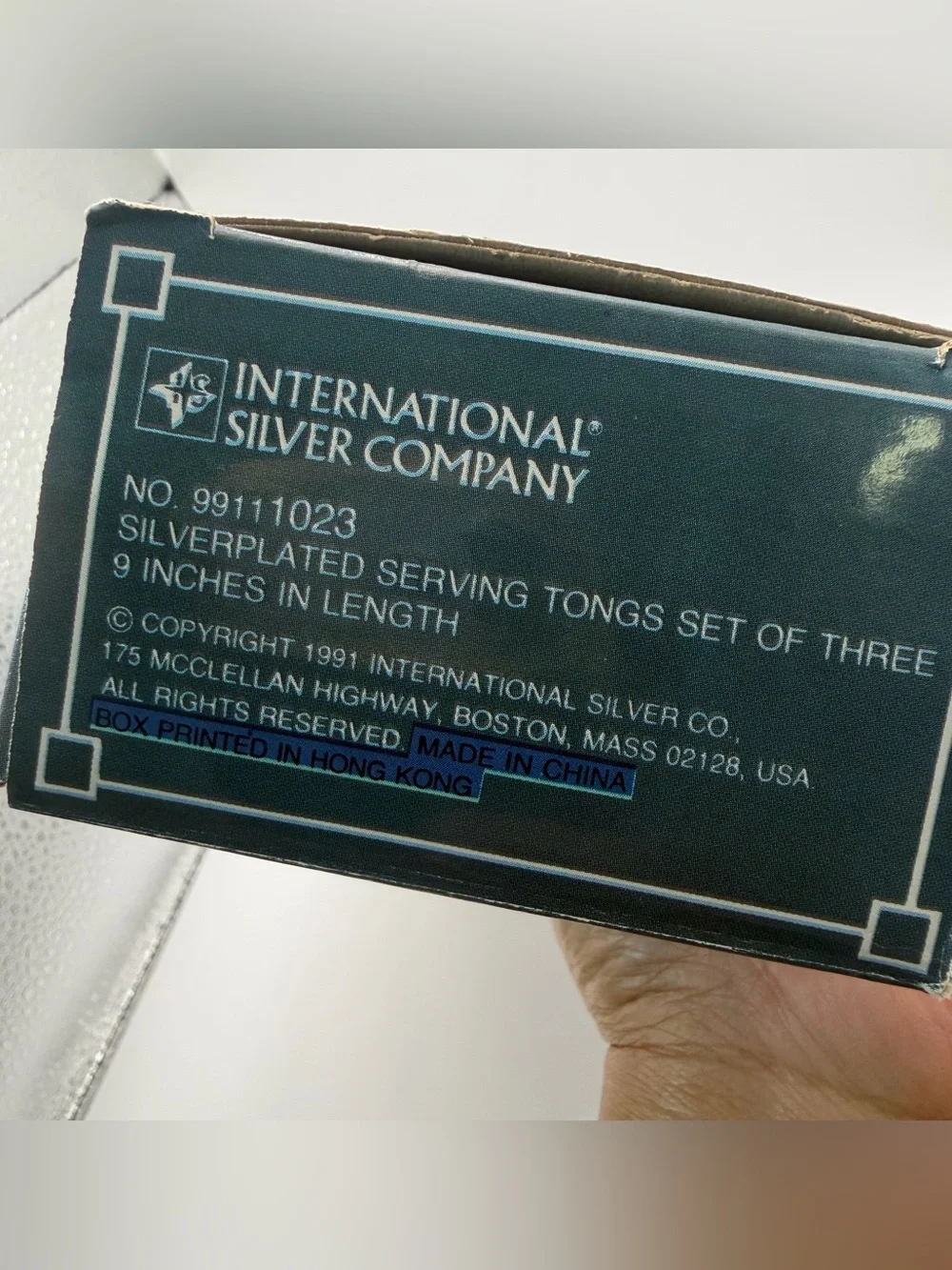 Inrernatoonal Silver Company vintage 1991